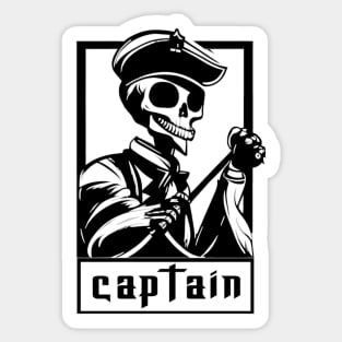 Skeleton pirate captain Sticker
